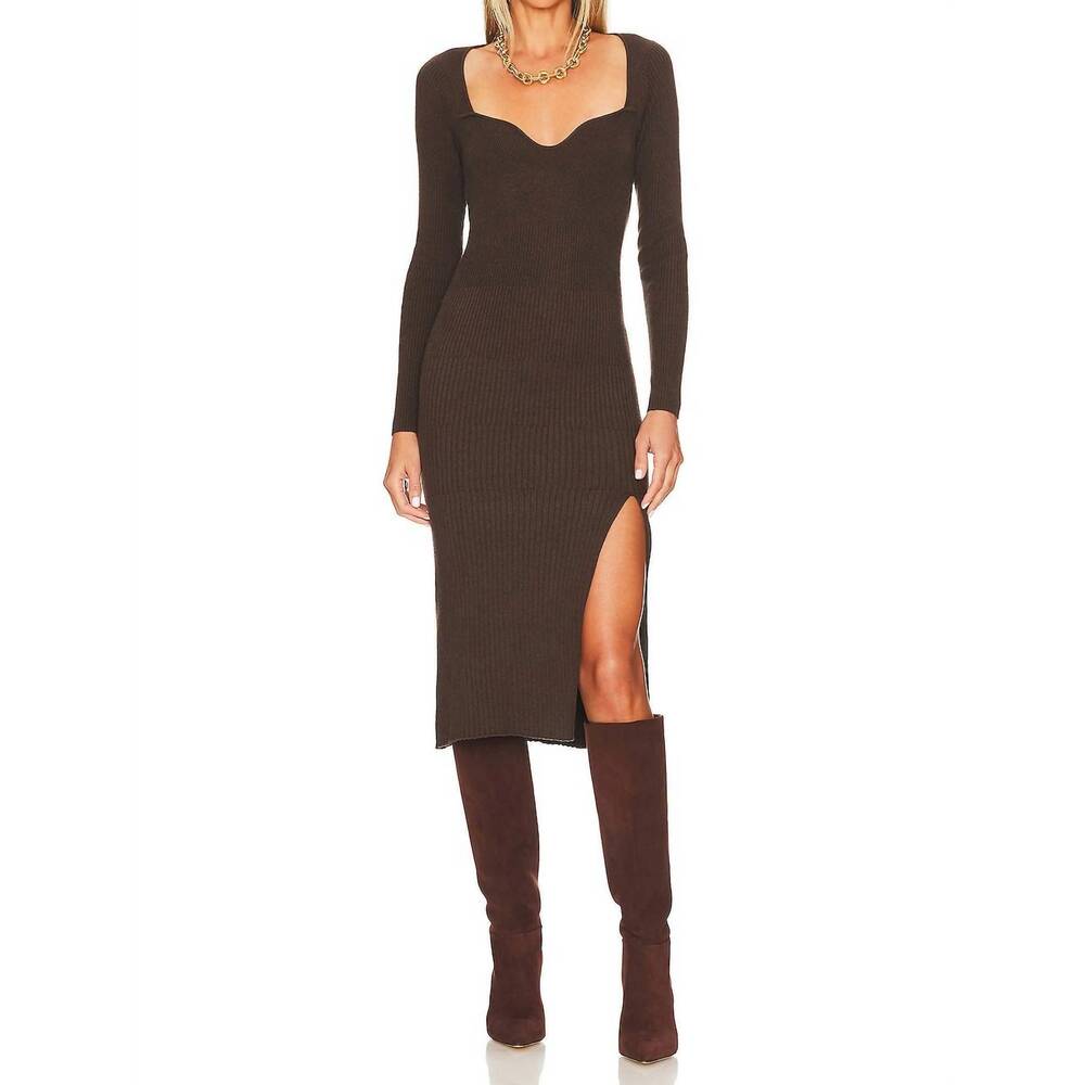 NEW SKIN marianna dress in brazil nut